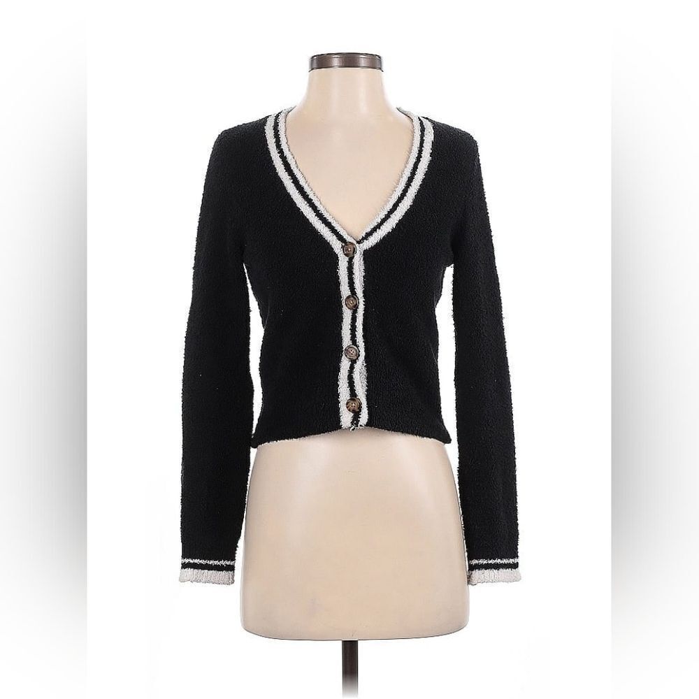 Black and White Women's Sweater Victoria's Secret Cardigan